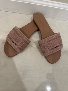 Dior D-Way Pink Slide Sandals